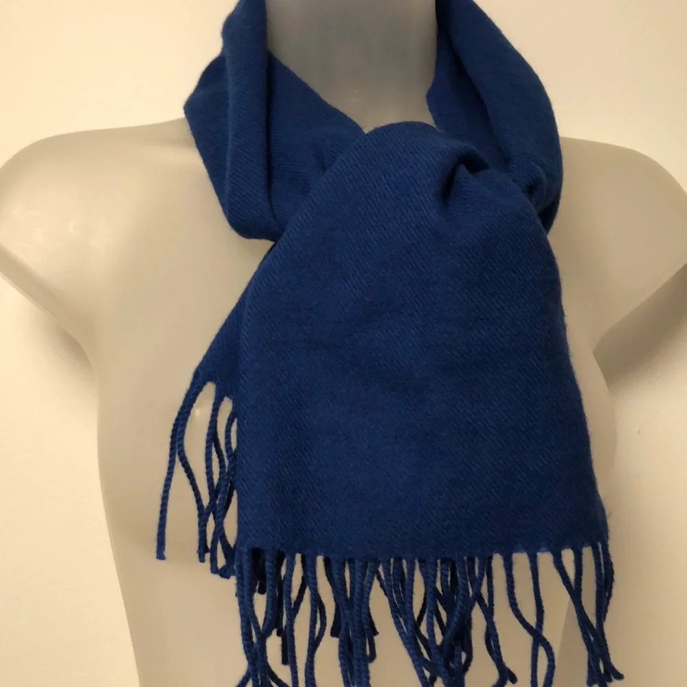 Cold Weather Fringed Scarf 100% Lambswool Made in USA by Handcraft